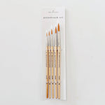 Watercolor Wood Paintbrush Set of 5 - Joy