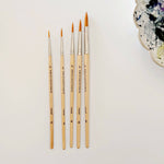 Watercolor Wood Paintbrush Set of 5 - Joy
