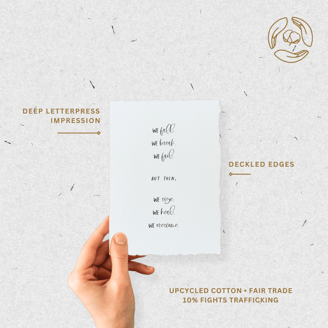 We Fall We Rise | Sympathy Eco - Friendly Greeting Card - Joy