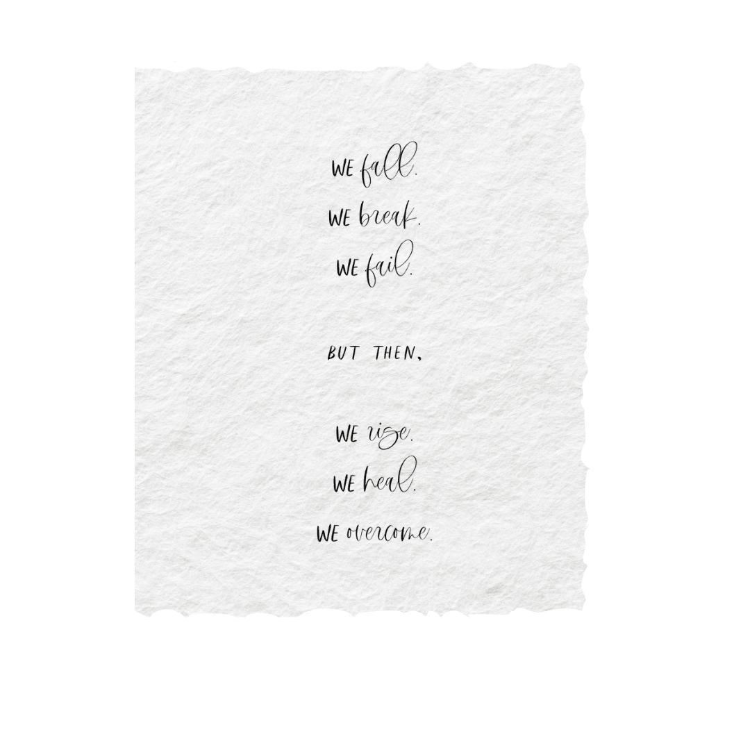 We Fall We Rise | Sympathy Eco - Friendly Greeting Card - Joy