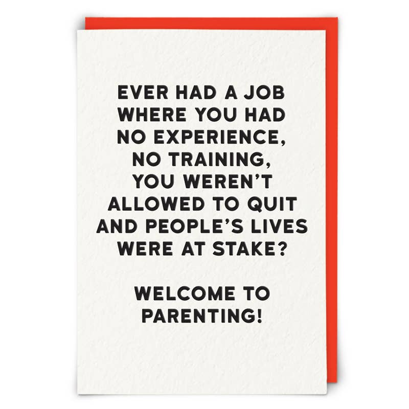 Welcome to Parenting Greeting Card - Joy