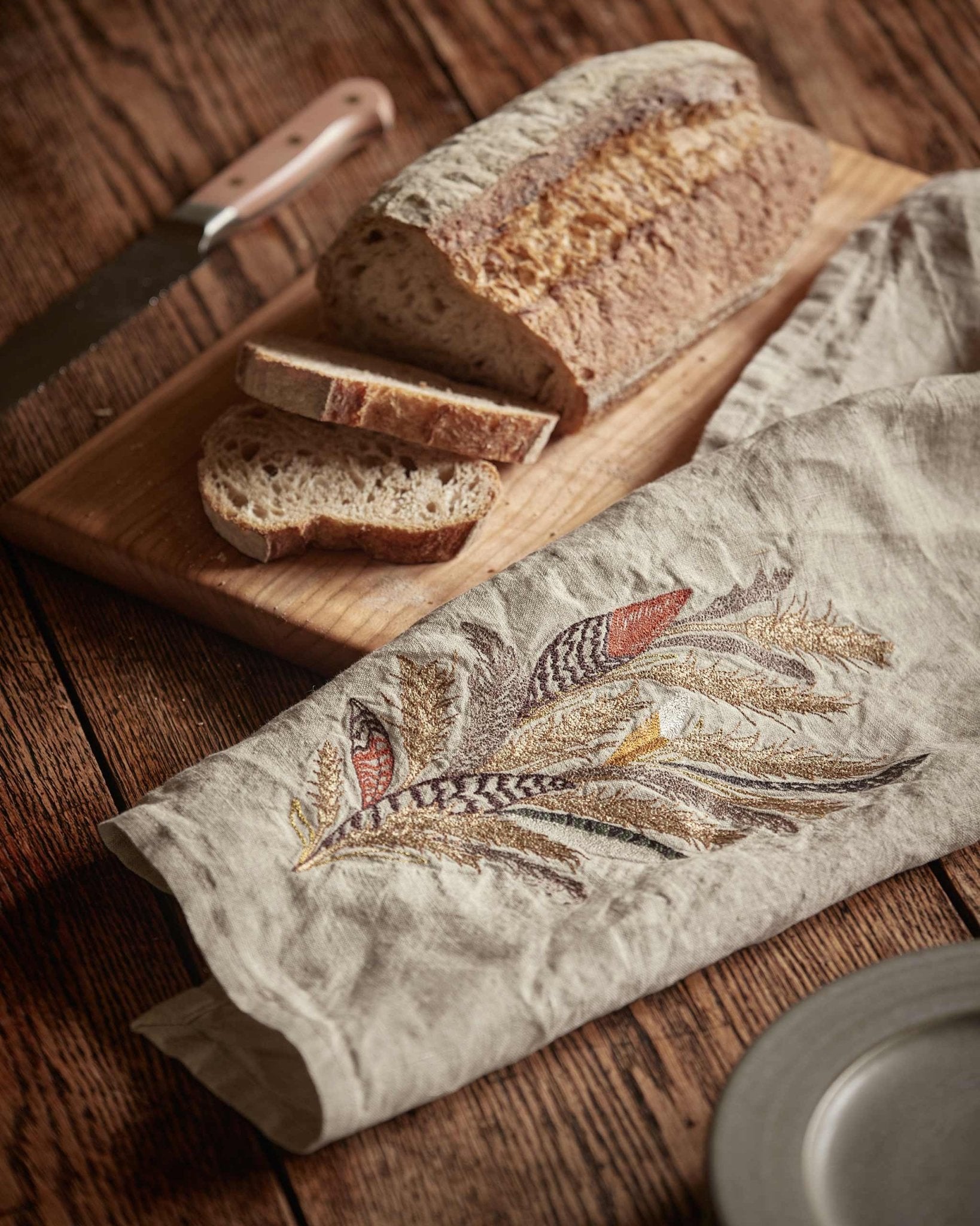 Wheat Harvest Tea Towel - Joy