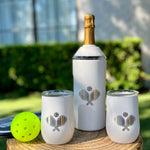 White Wine & Champagne Chiller Gift Set W/ Pickleball Logo - Joy