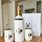 White Wine & Champagne Chiller Gift Set W/ Pickleball Logo - Joy