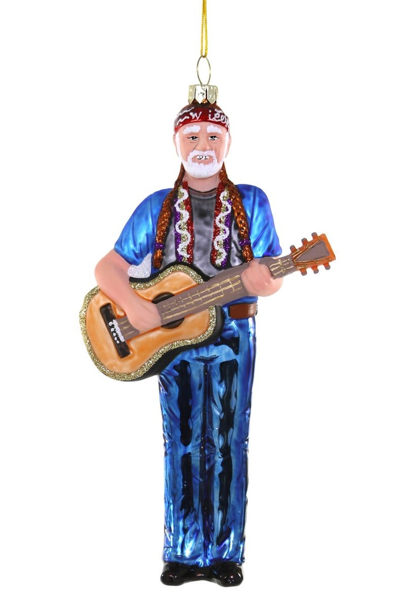 Willie Nelson With Guitar Ornament - Joy