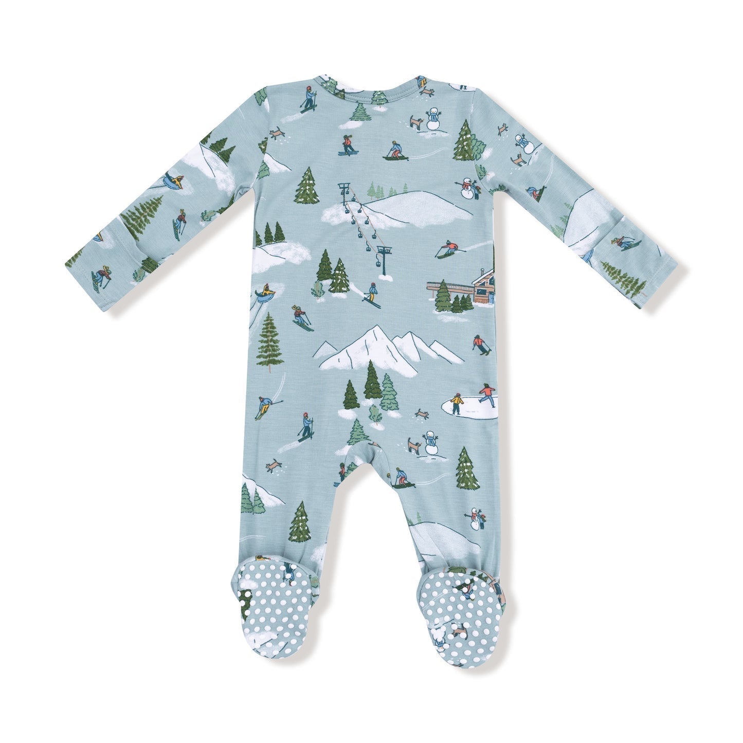 Winter Fun Skiers - 2 Way Zipper Romper 18 - 24M - Joy