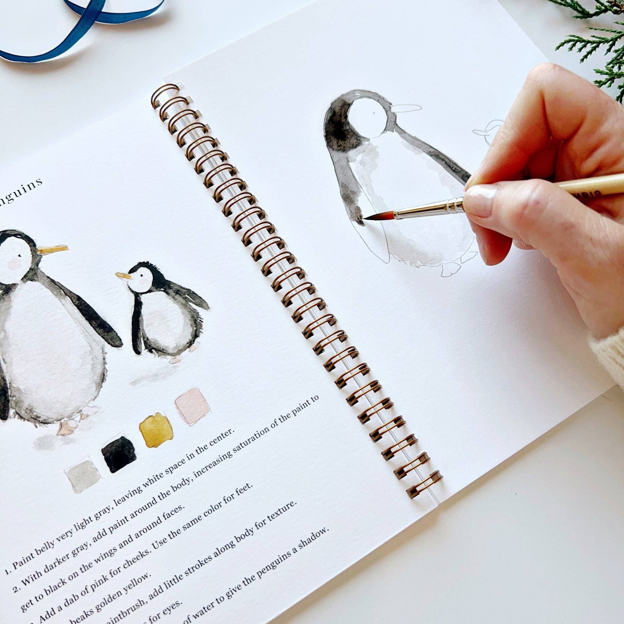 Winter Watercolor Workbook - Joy