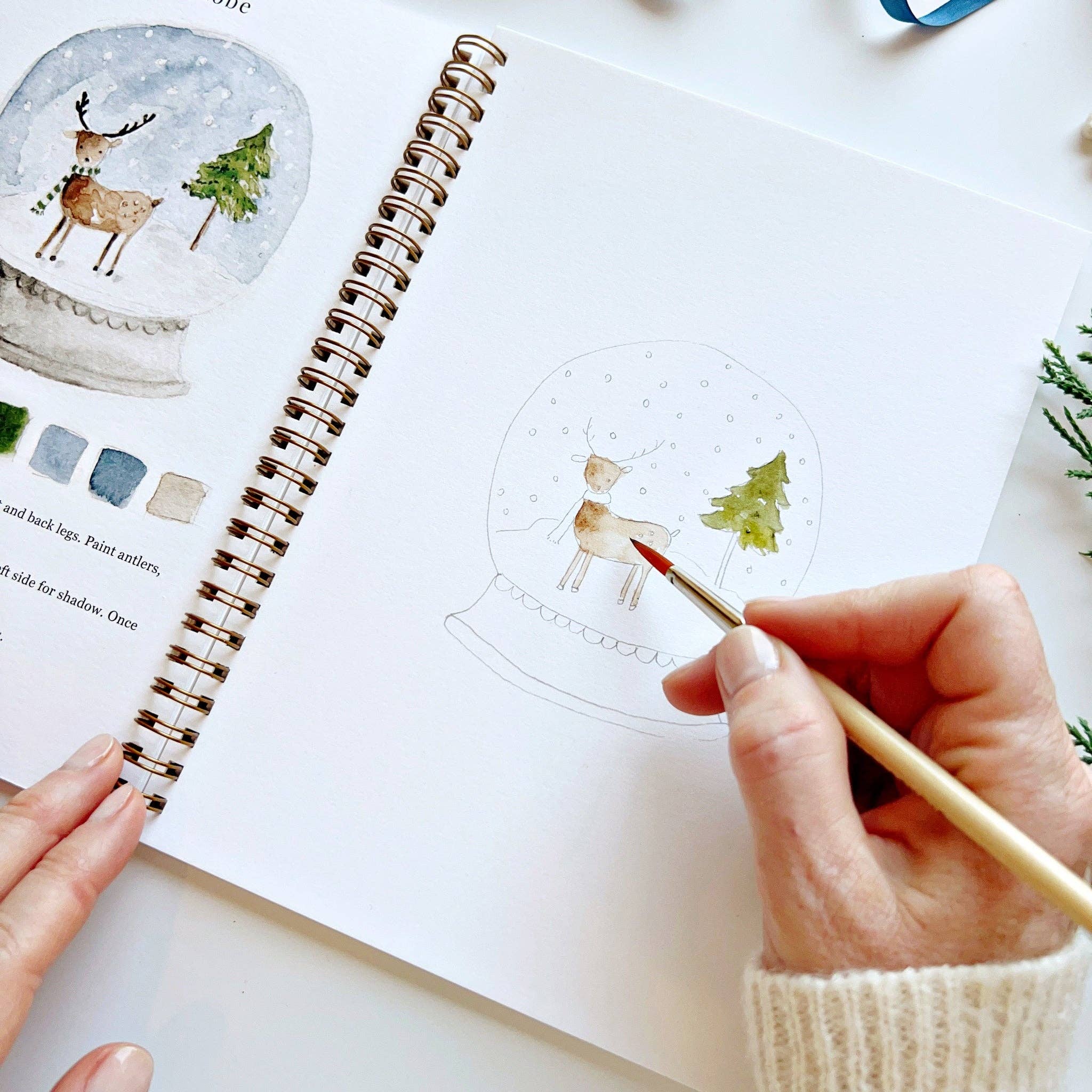 Winter Watercolor Workbook - Joy