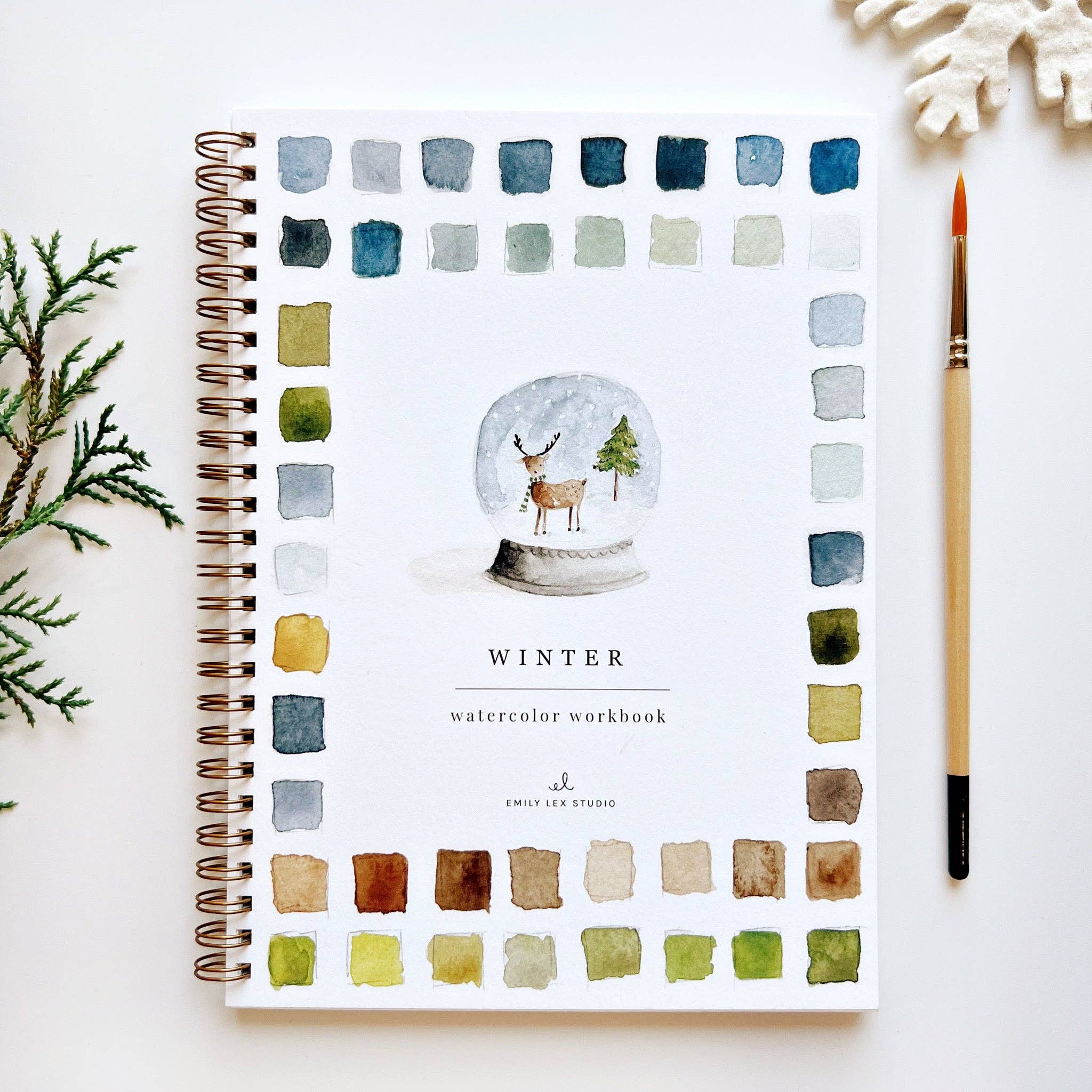 Winter Watercolor Workbook - Joy