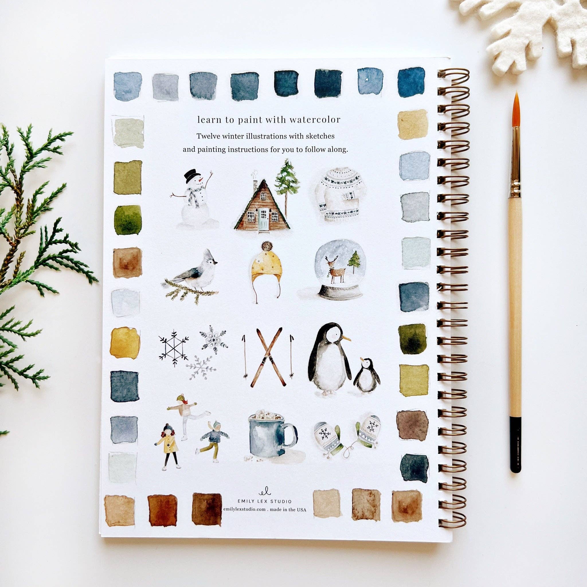 Winter Watercolor Workbook - Joy