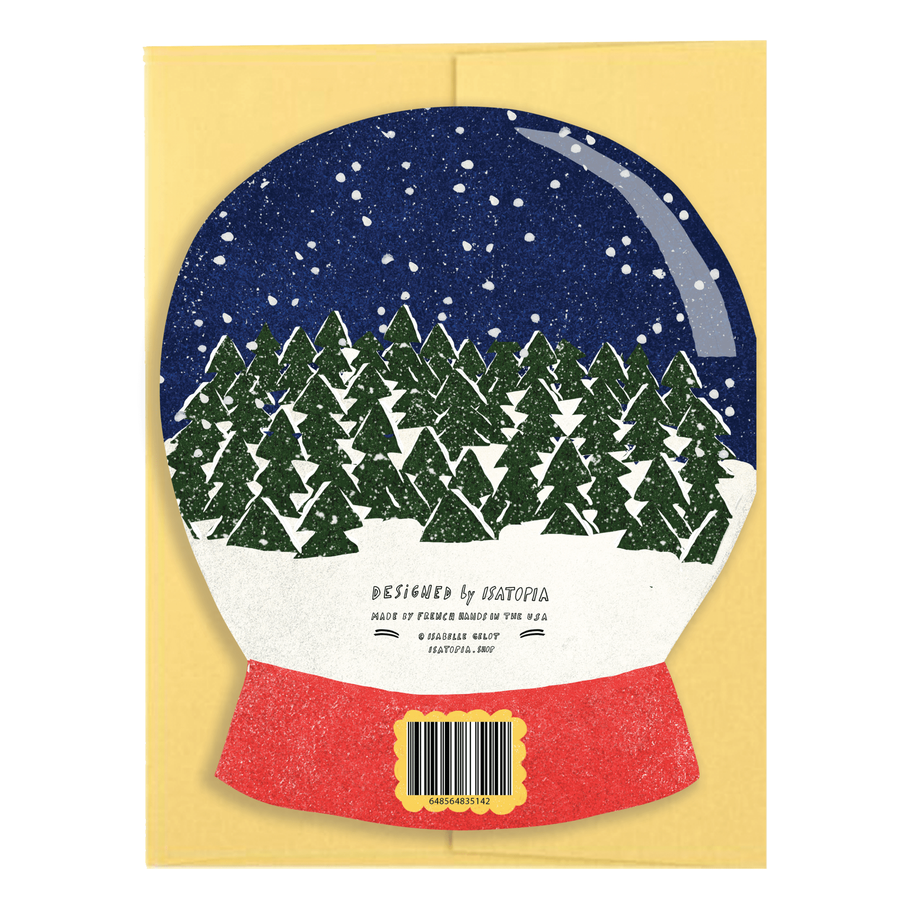 Winter Wishes Snow Globe - Die Cut Card - Joy Gift Shoppe