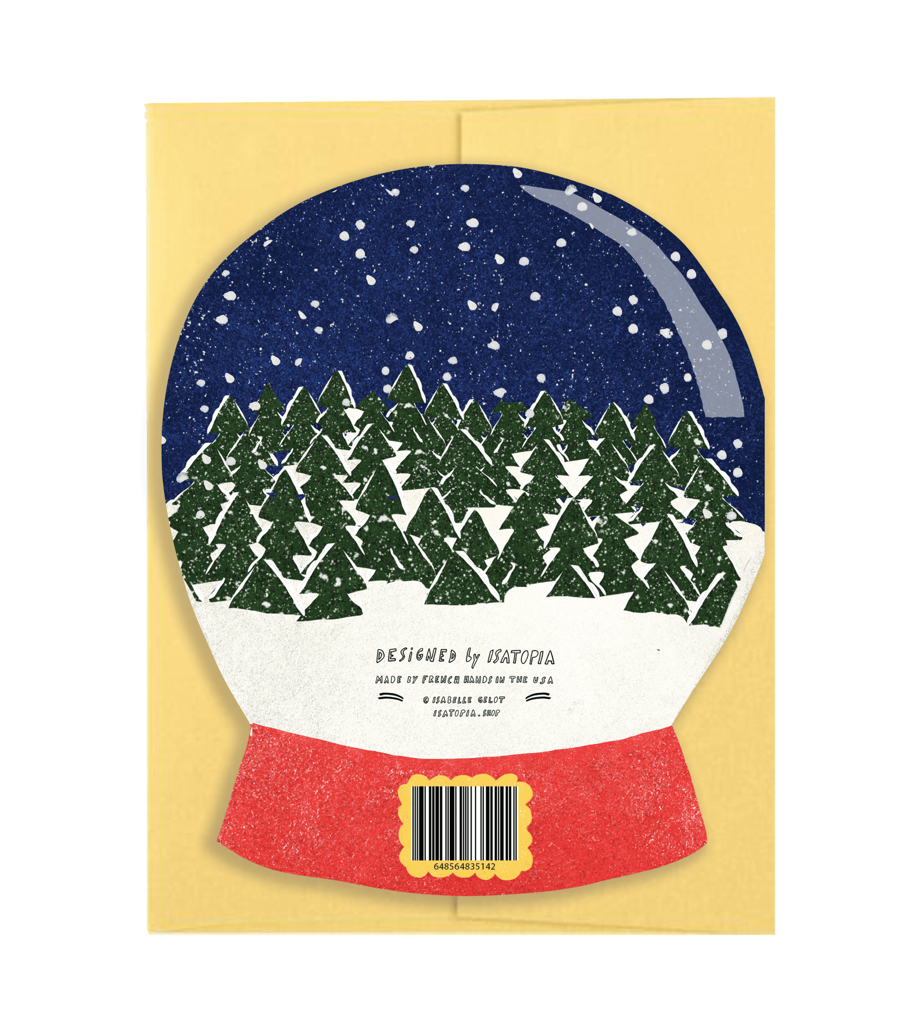 Winter Wishes Snow Globe - Die Cut Card - Joy Gift Shoppe