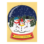 Winter Wishes Snow Globe - Die Cut Card - Joy Gift Shoppe