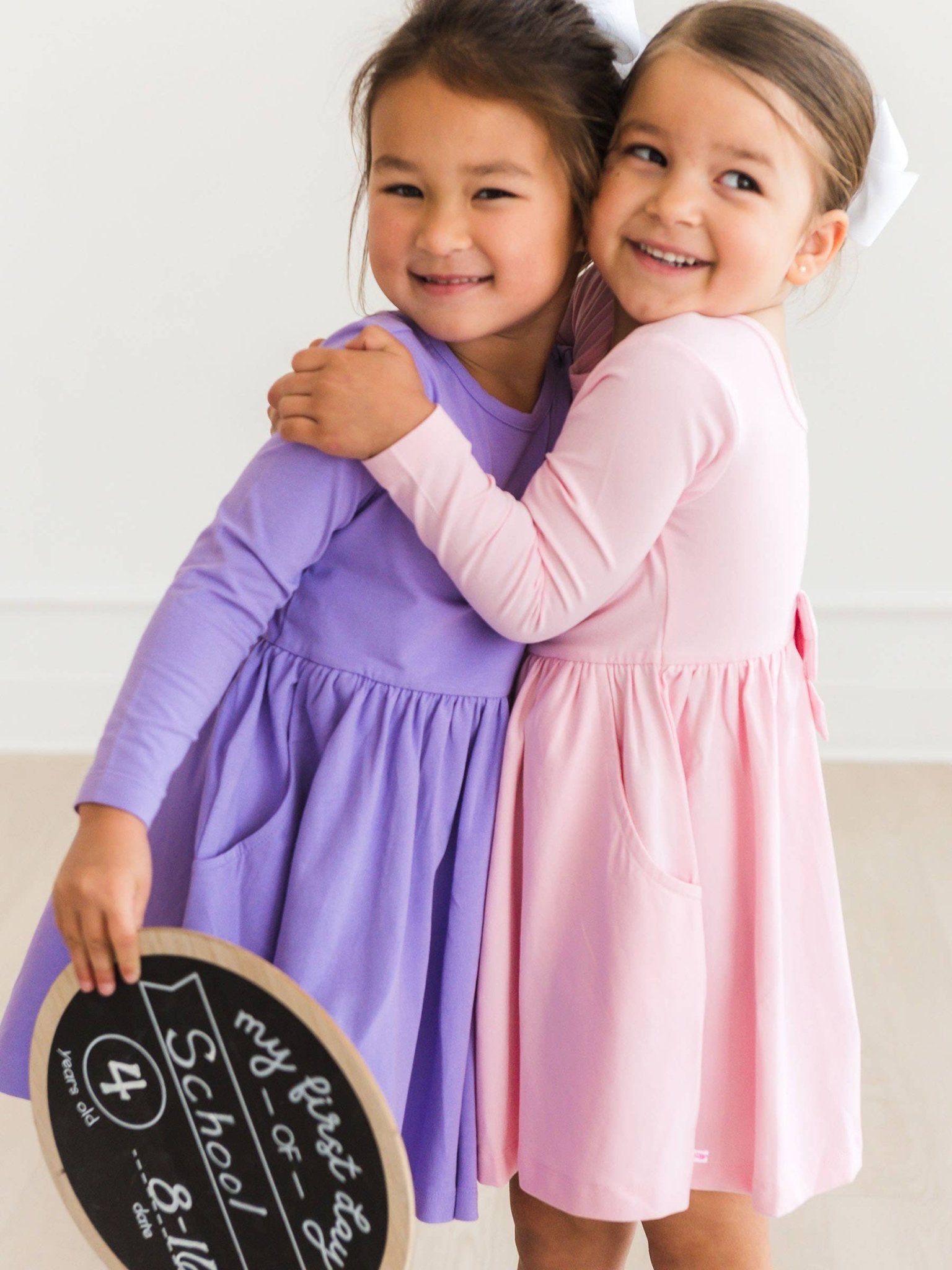 Wisteria Purple Knit LS Twirl Dress | 6Y - Joy