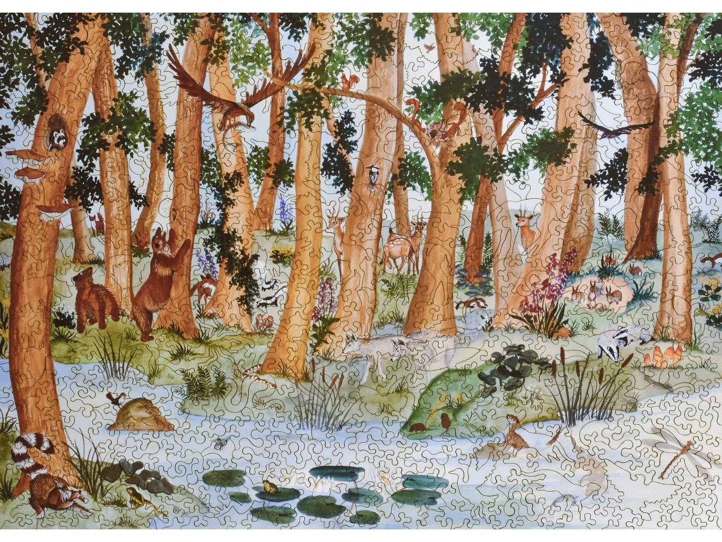 Woodland Scene Liberty Puzzle - Joy