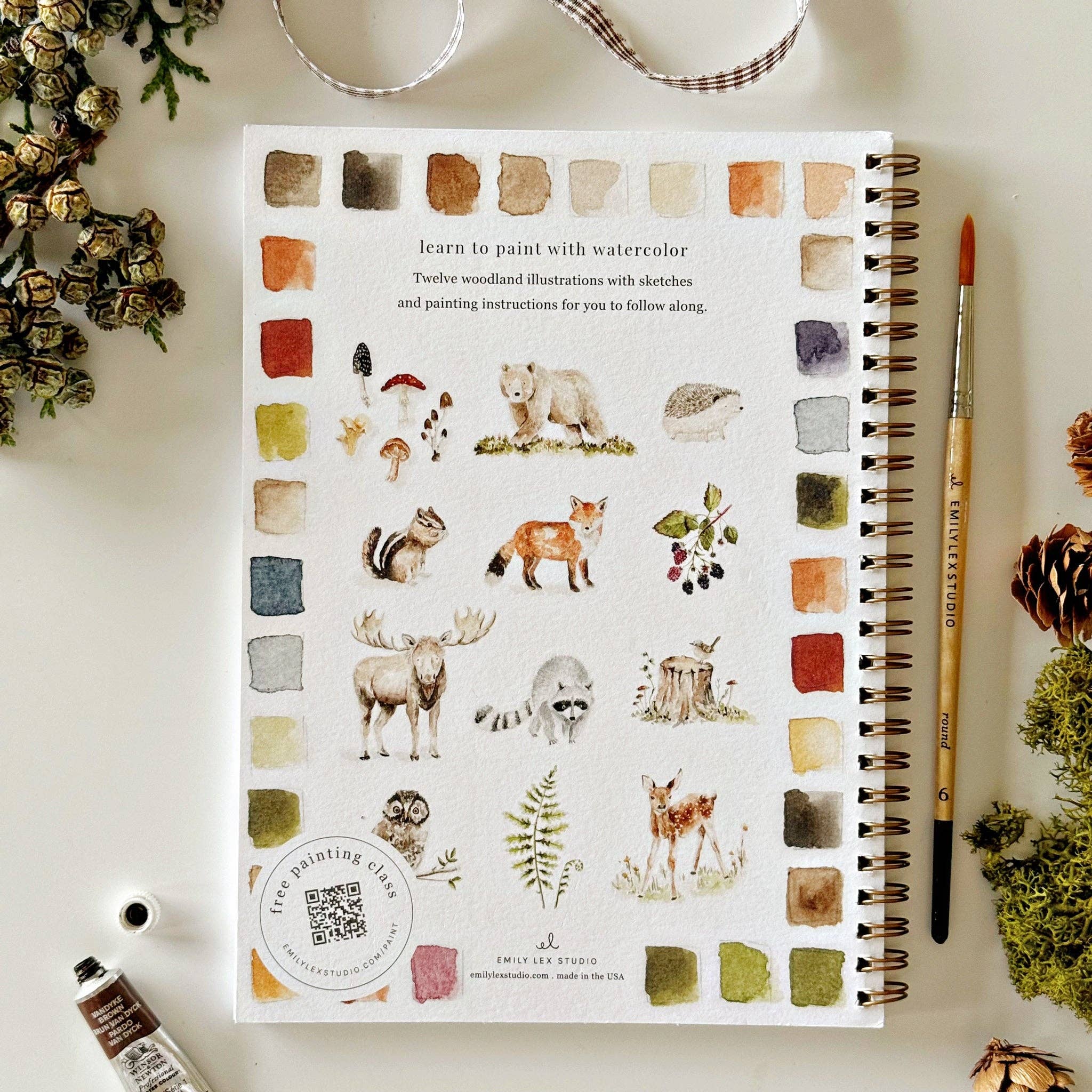 Woodland Watercolor Workbook - Joy
