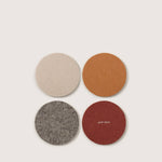 Wool Round Coasters - Set of 4 - Joy