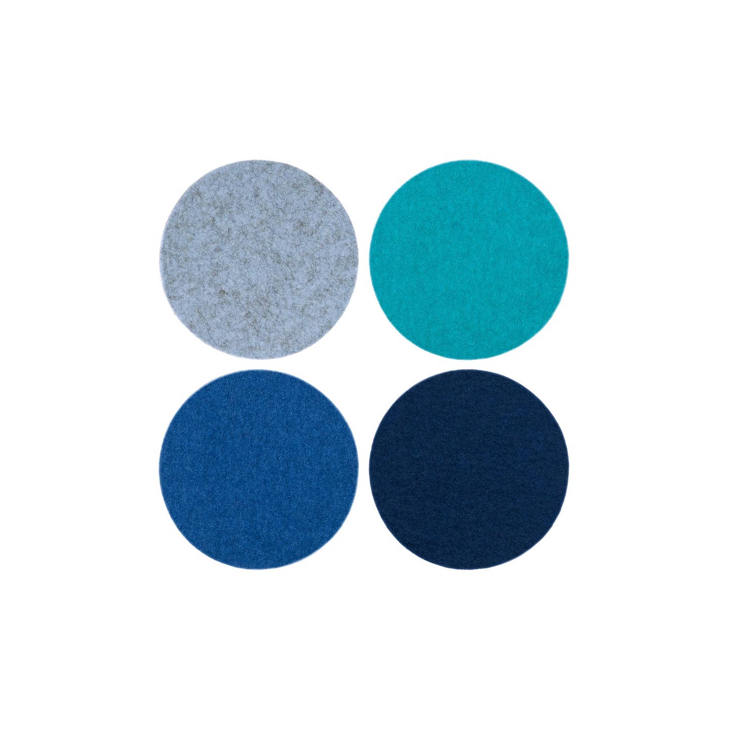 Wool Round Coasters - set of 4 - Joy