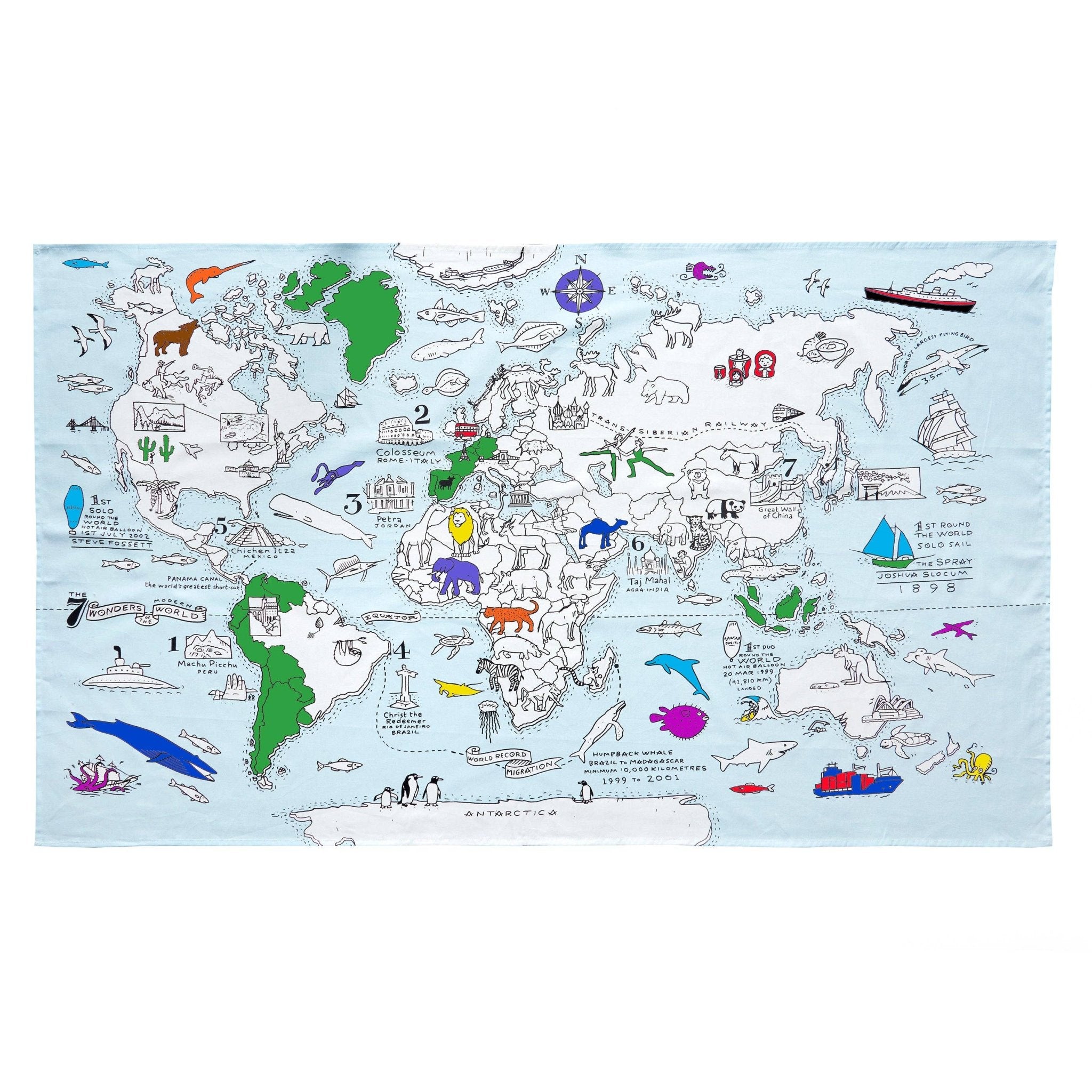 World Map Tablecloth - Joy Gift Shoppe