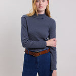 Woven Striped Shirt - Navy/Ecru - Joy