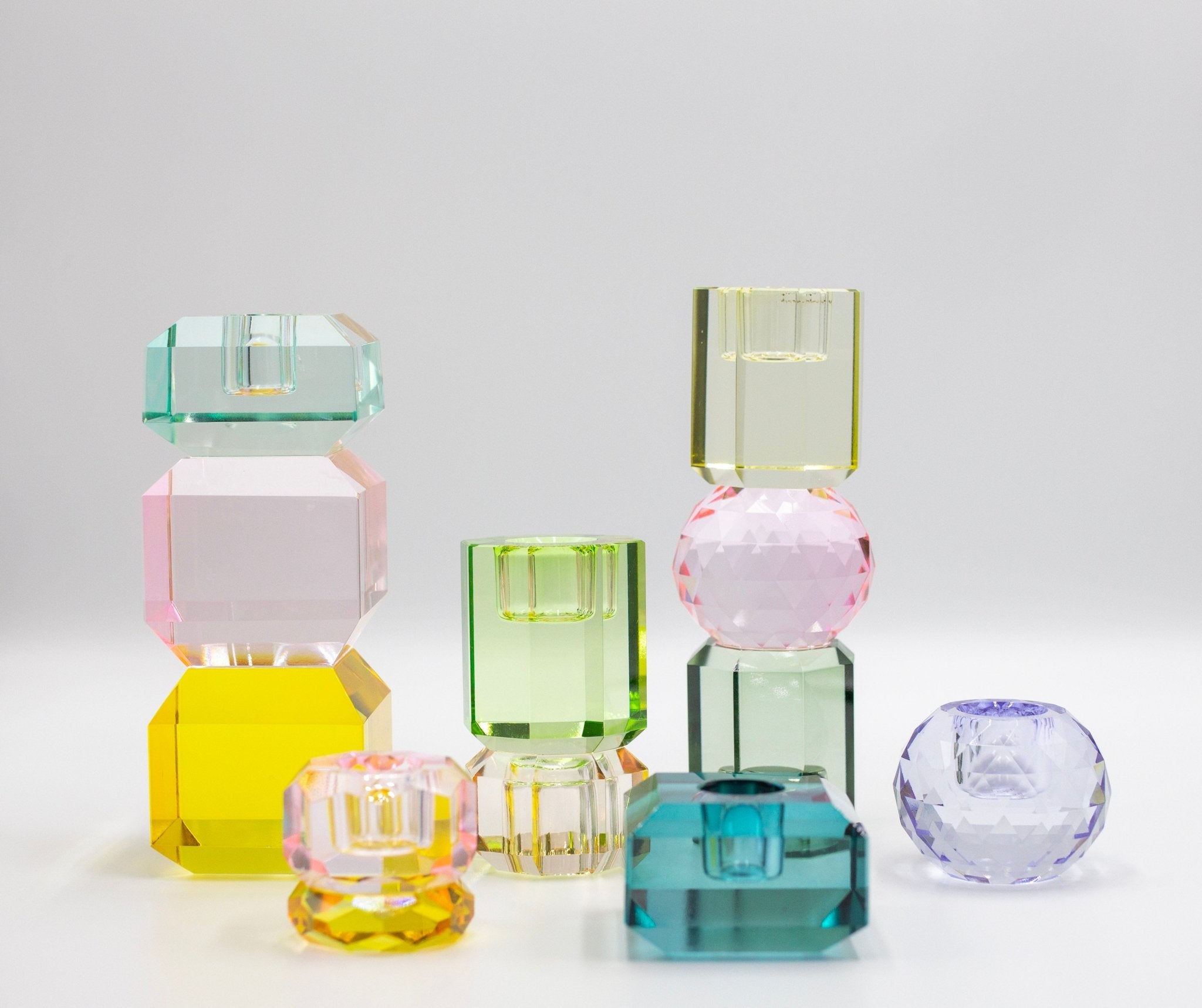 2 Tier Mini Sphere Crystal Candle Holder - Joy