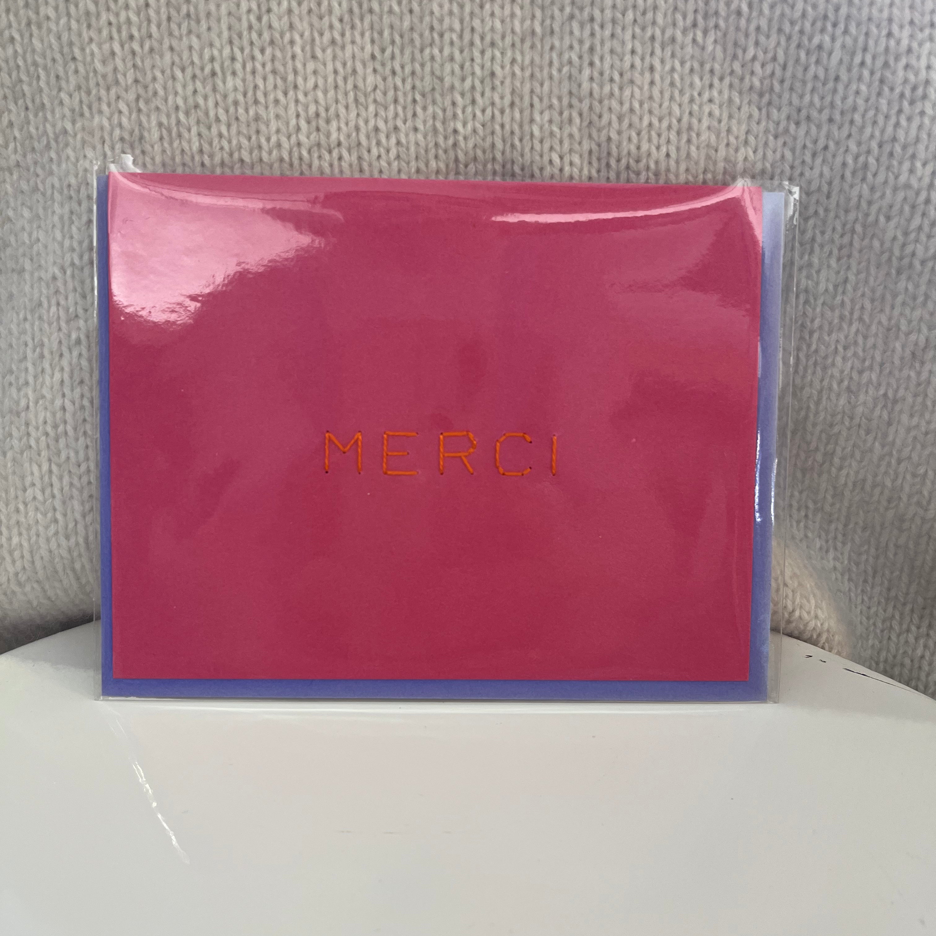 Thanks/Merci Cross Stitch Card