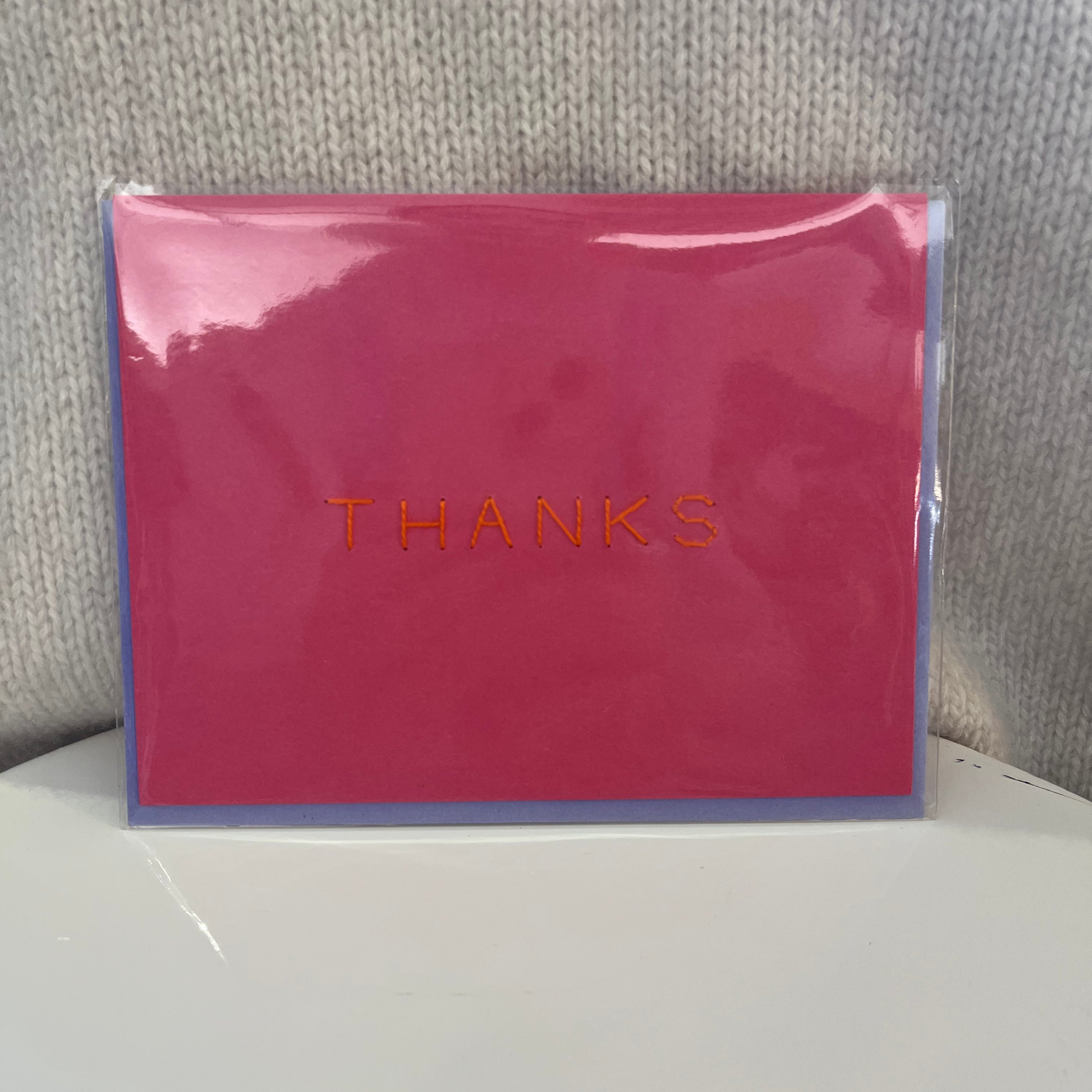 Thanks/Merci Cross Stitch Card