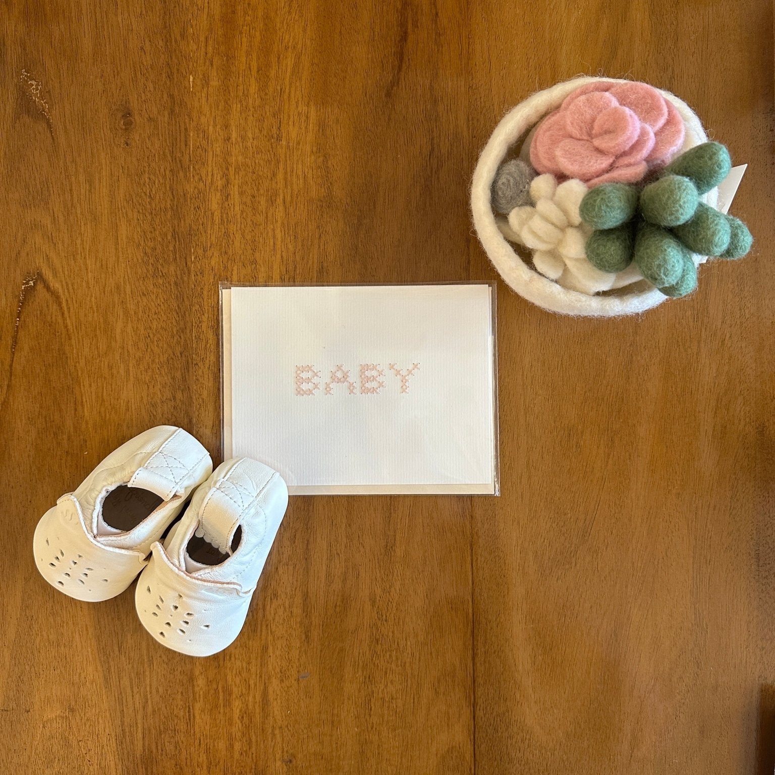 Baby Cross Stitch Card - Joy