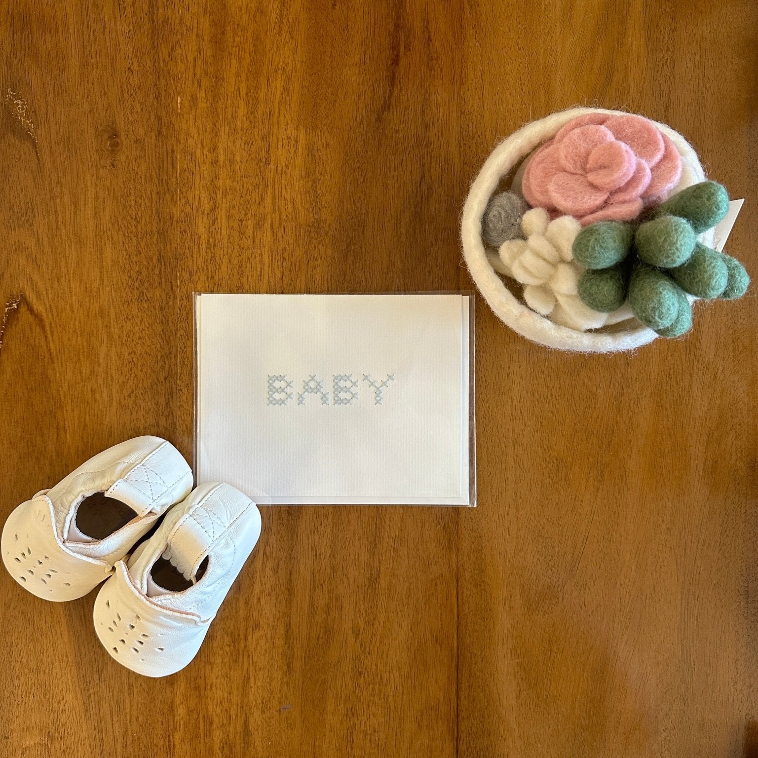 Baby Cross Stitch Card - Joy