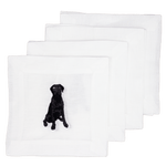 Black Labrador Retriever Cocktail Napkin - Joy