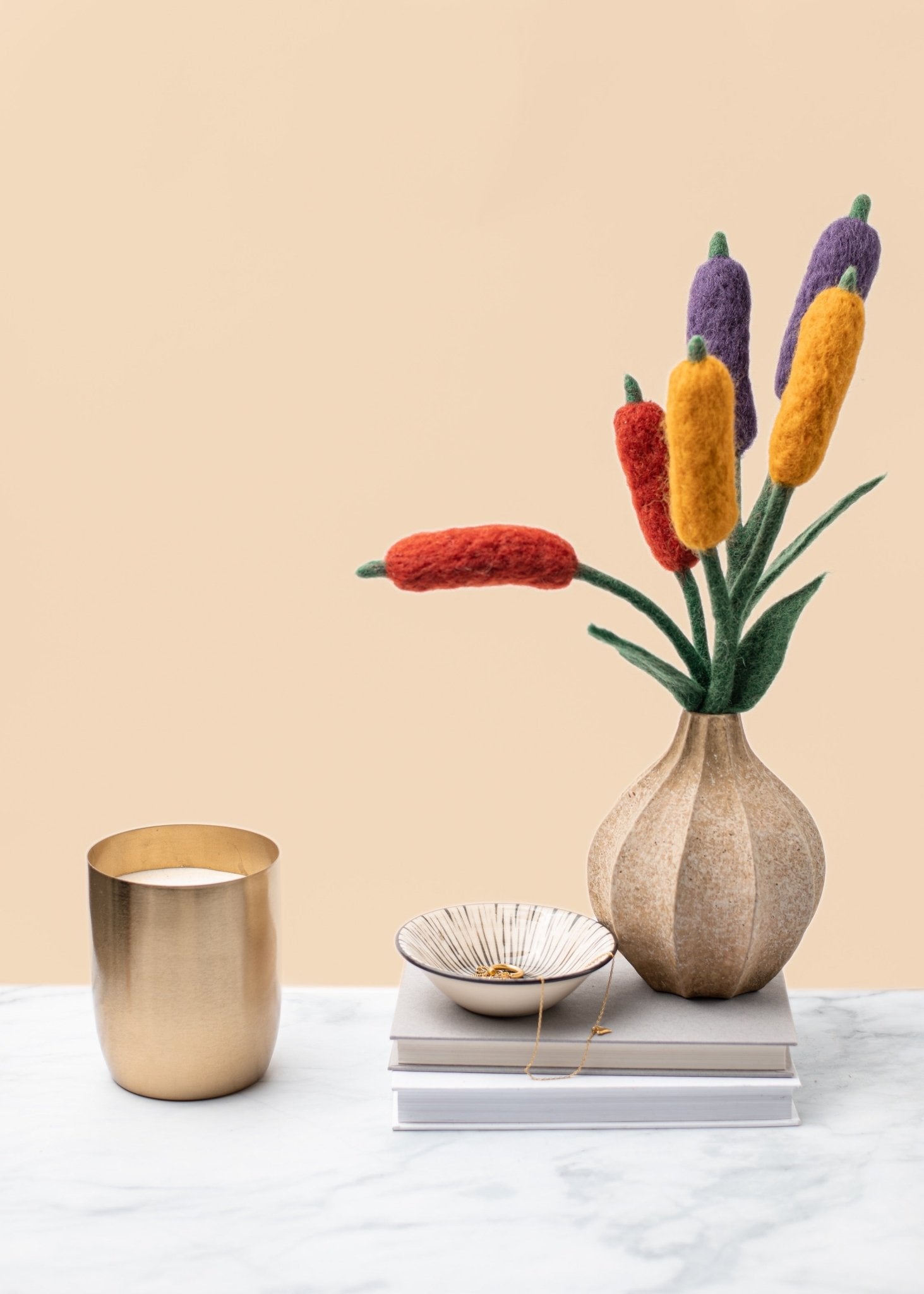 Cattails Felt Flower - Joy
