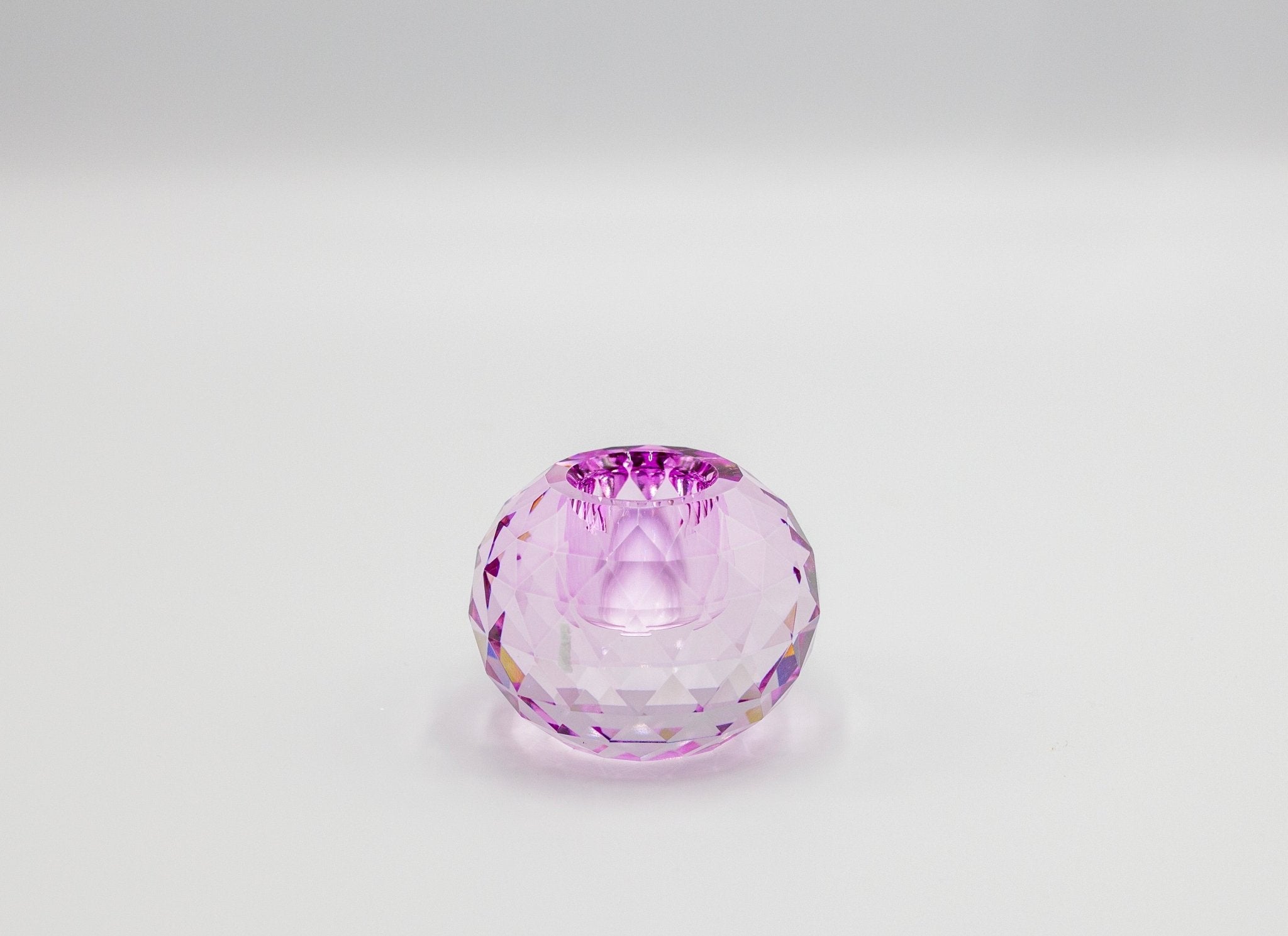 Circular Crystal Candle Holder - Joy