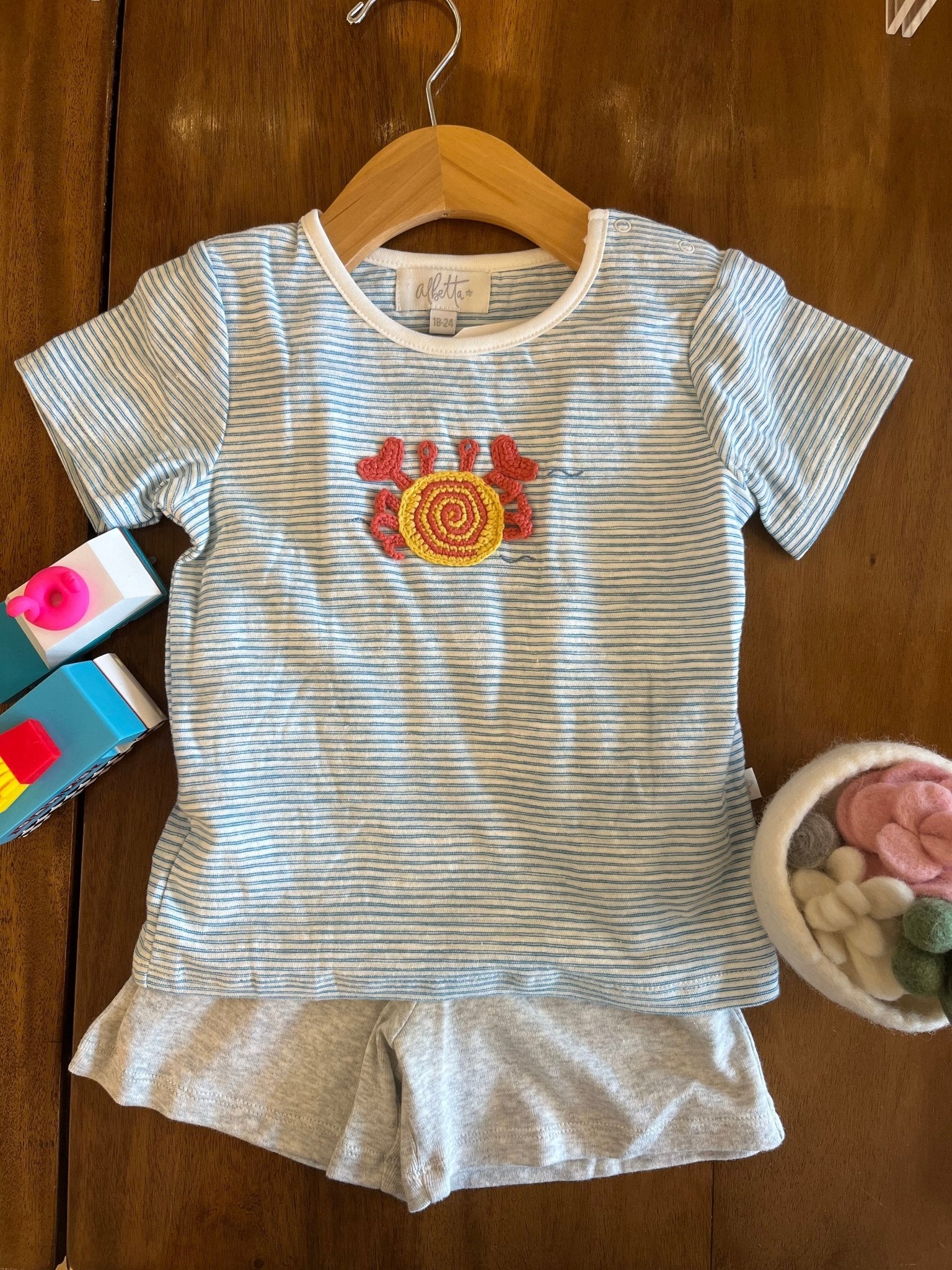 Crab T-Shirt & Shorts - Joy