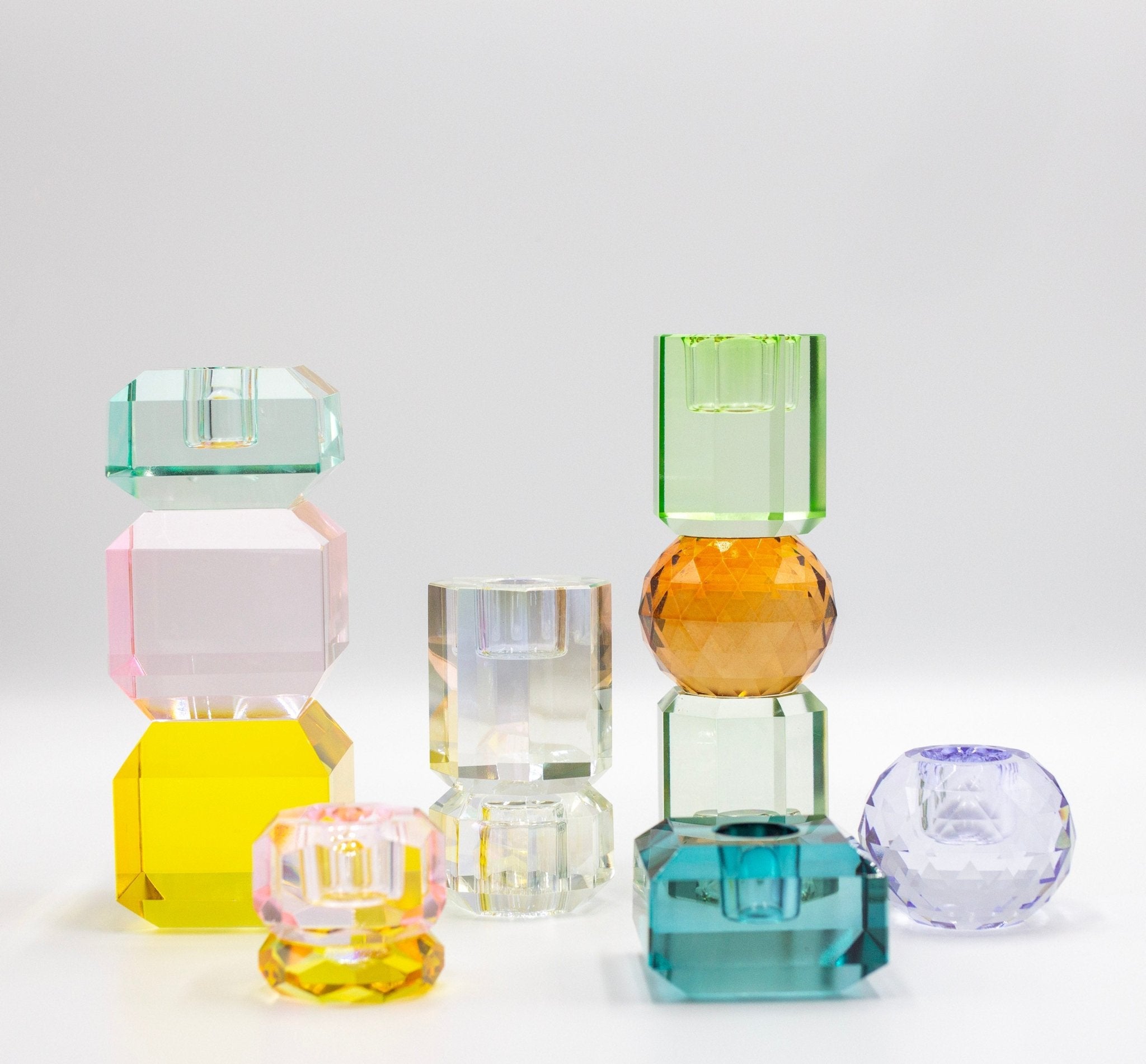 Crystal Cube Candle Holder - Joy
