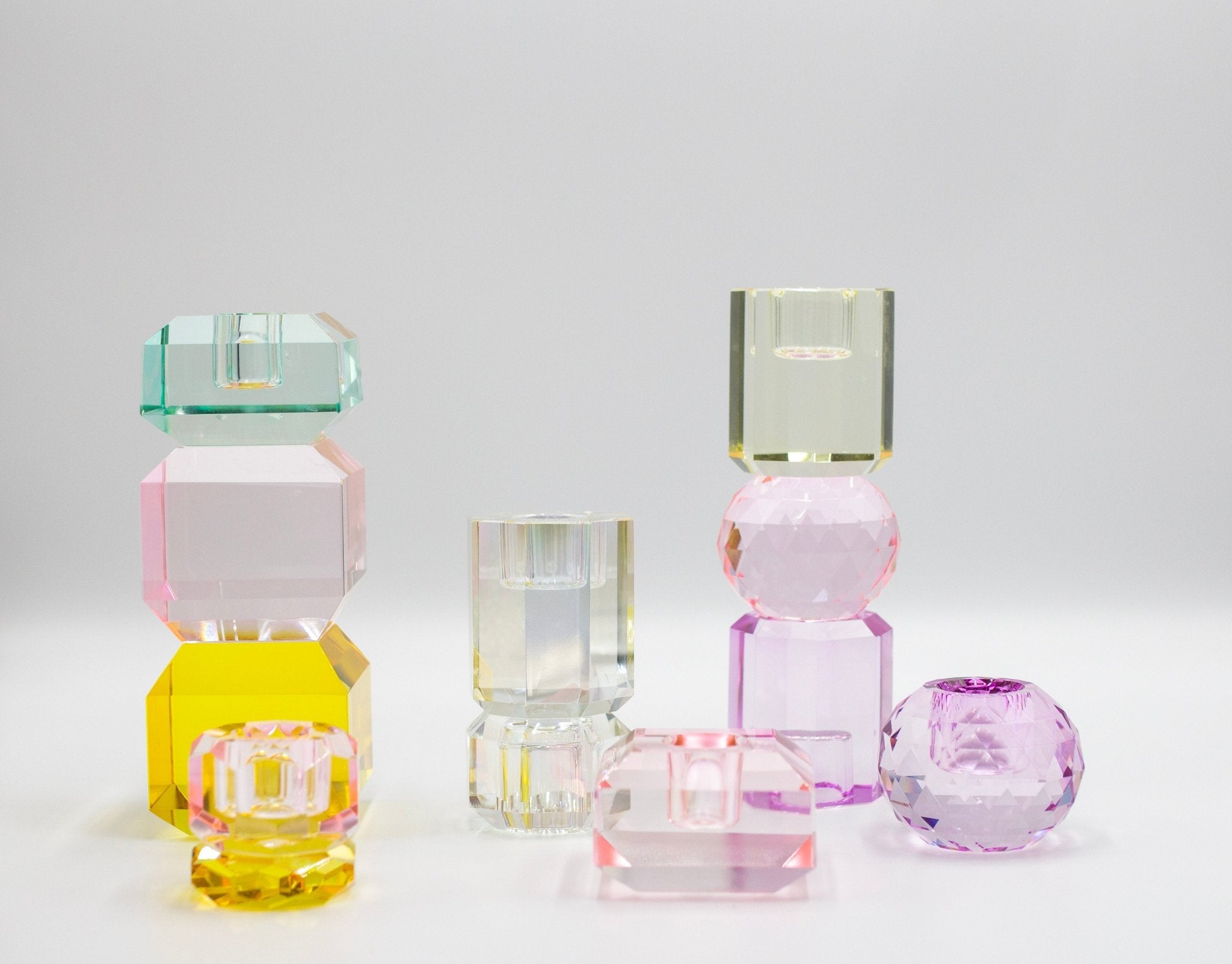 Crystal Cube Candle Holder - Joy