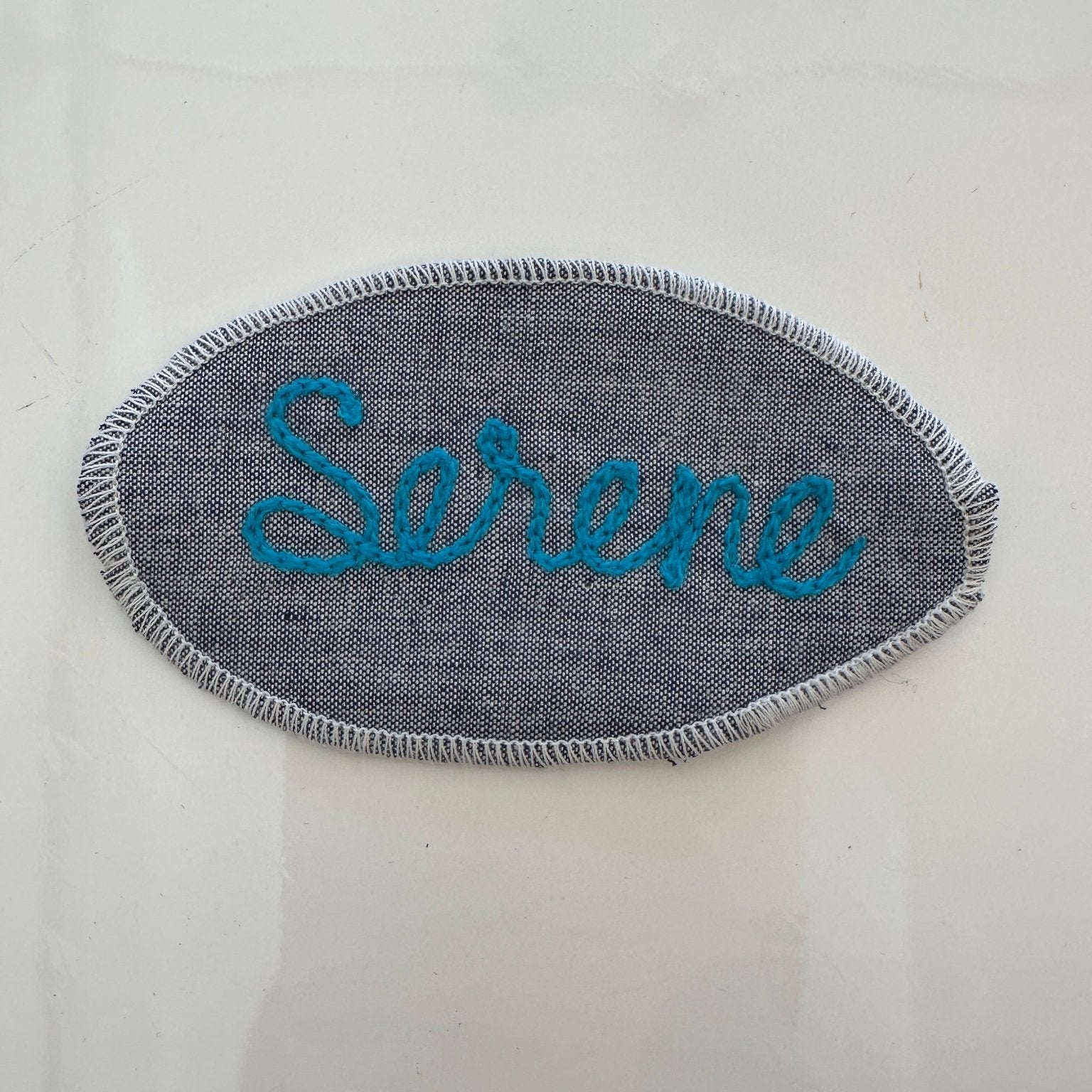 Cursive Words Hand Stitched Embroidery Patch - Joy