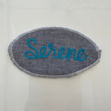 Cursive Words Hand Stitched Embroidery Patch - Joy