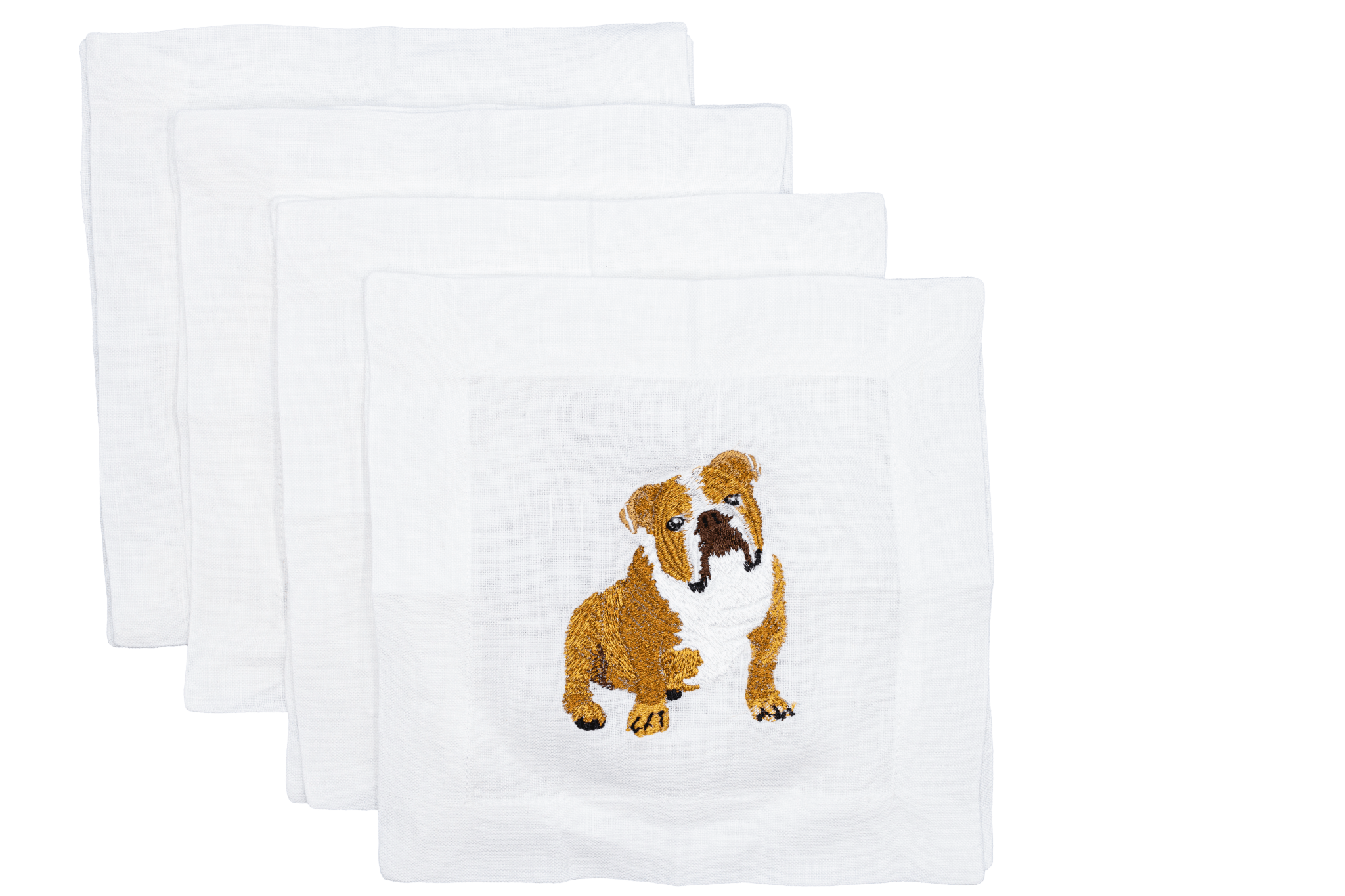 English Bulldog Cocktail Napkin - Joy