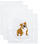 English Bulldog Cocktail Napkin - Joy
