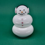 Glass Snowman Pink Muffy - Joy