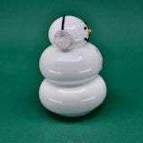 Glass Snowman Pink Muffy - Joy