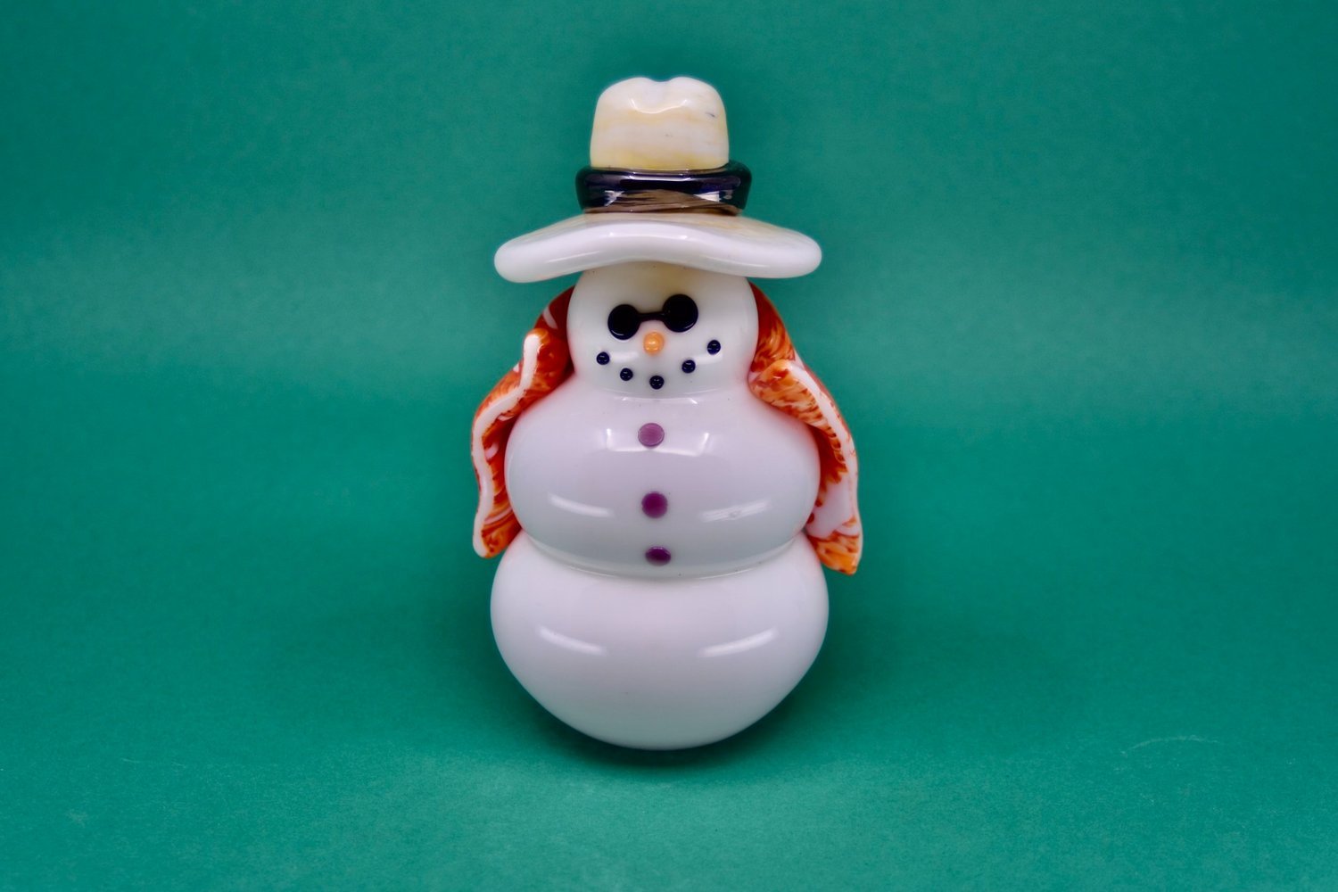 Glass Snowman Sunshine Sandy - Joy