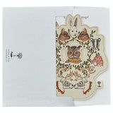 Holiday Wreath with Puppet Felt Friends Card - Joy