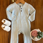 Knit Button Down with Pouch Coveralls - Joy