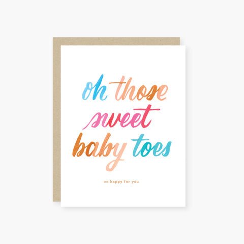 Oh Those Baby Toes Card - Joy