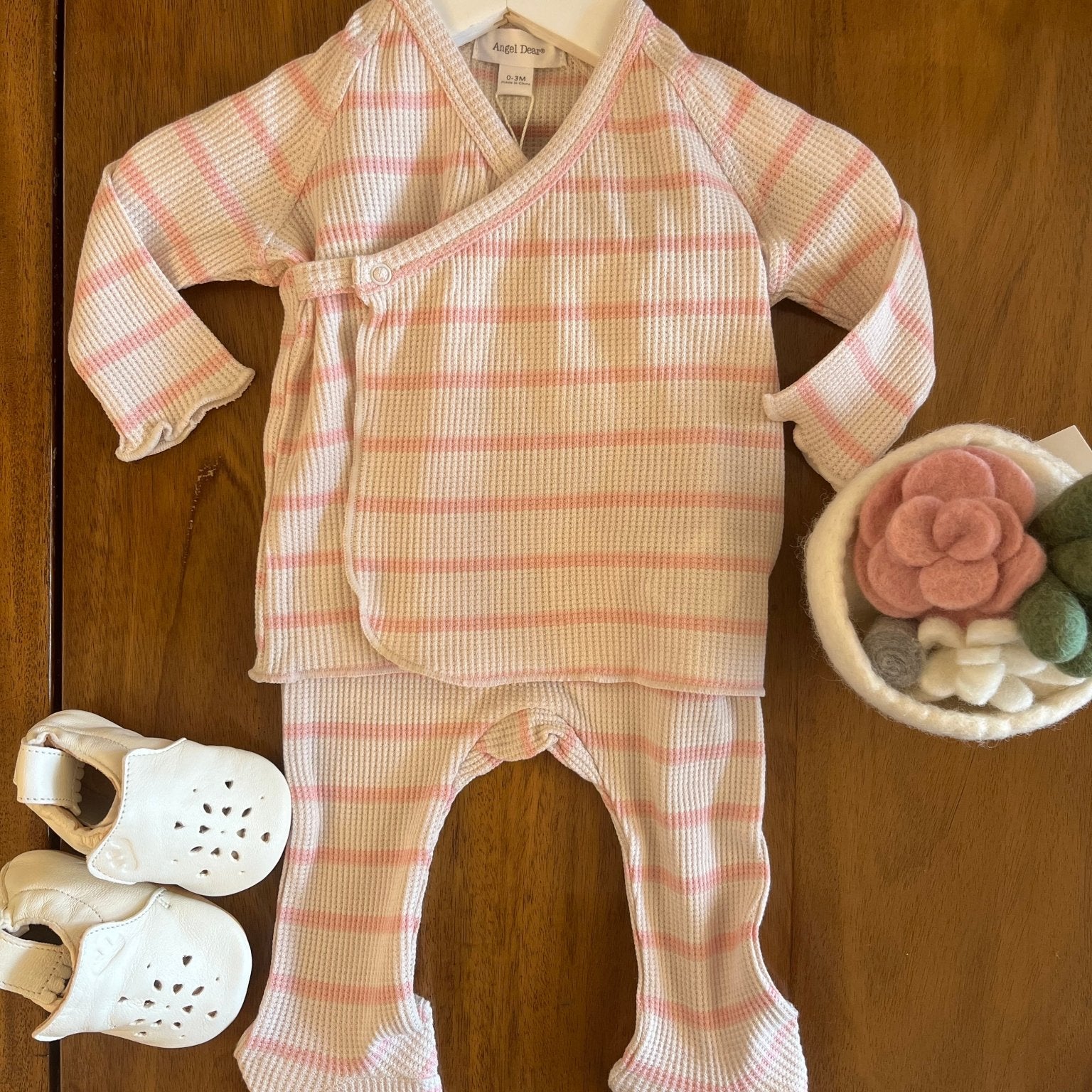 Pink Stripe Two Piece Pajamas - Joy