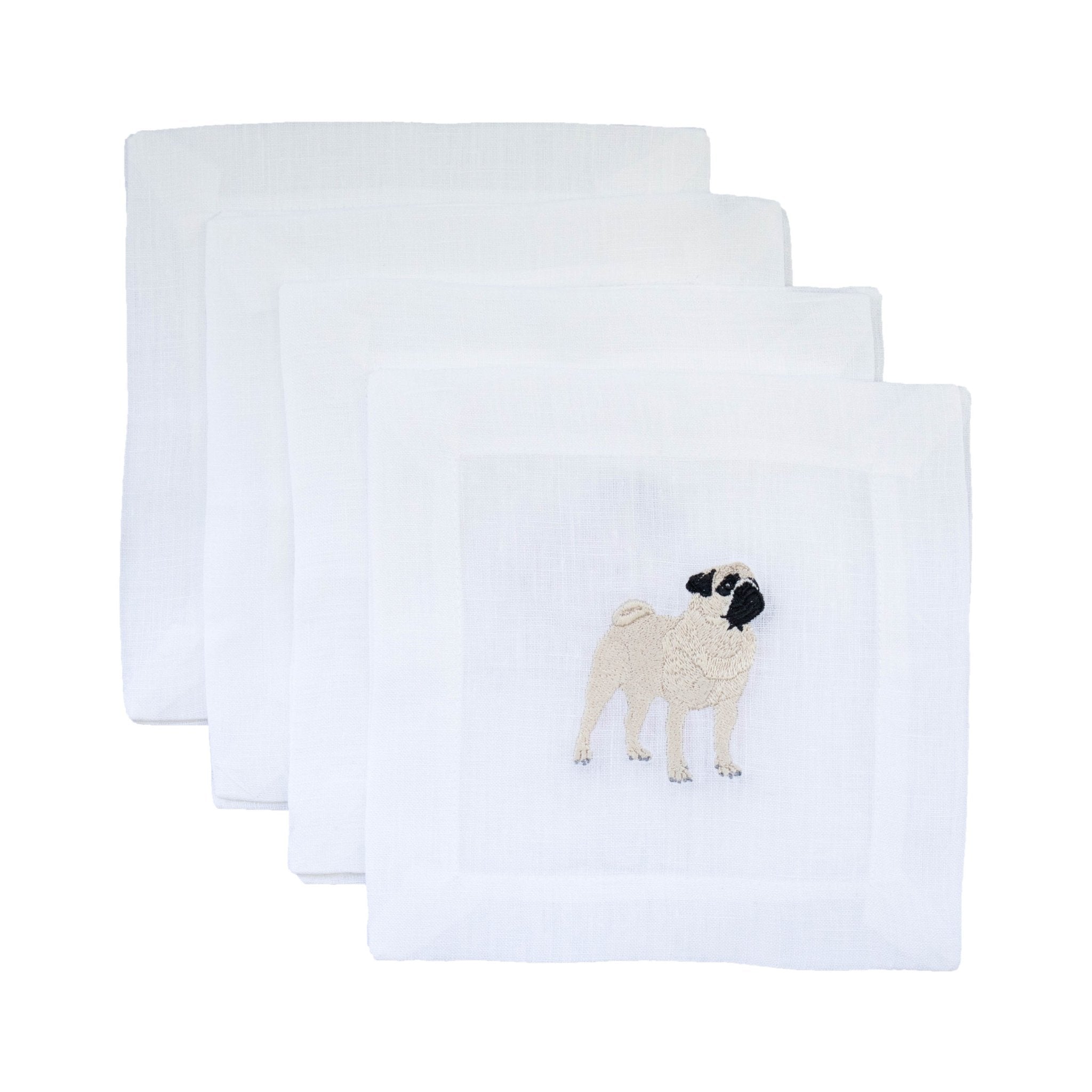 Pug Cocktail Napkin - Joy