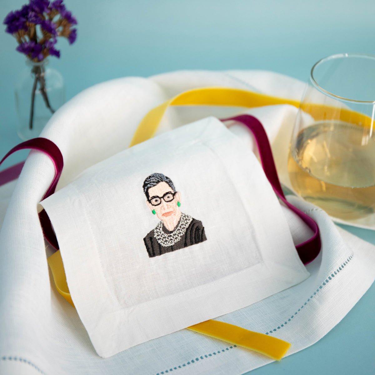 Ruth Bader Ginsburg Cocktail Napkin - Joy