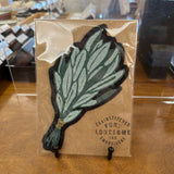 Sage Chain Stitched Embroidery Patch - Joy