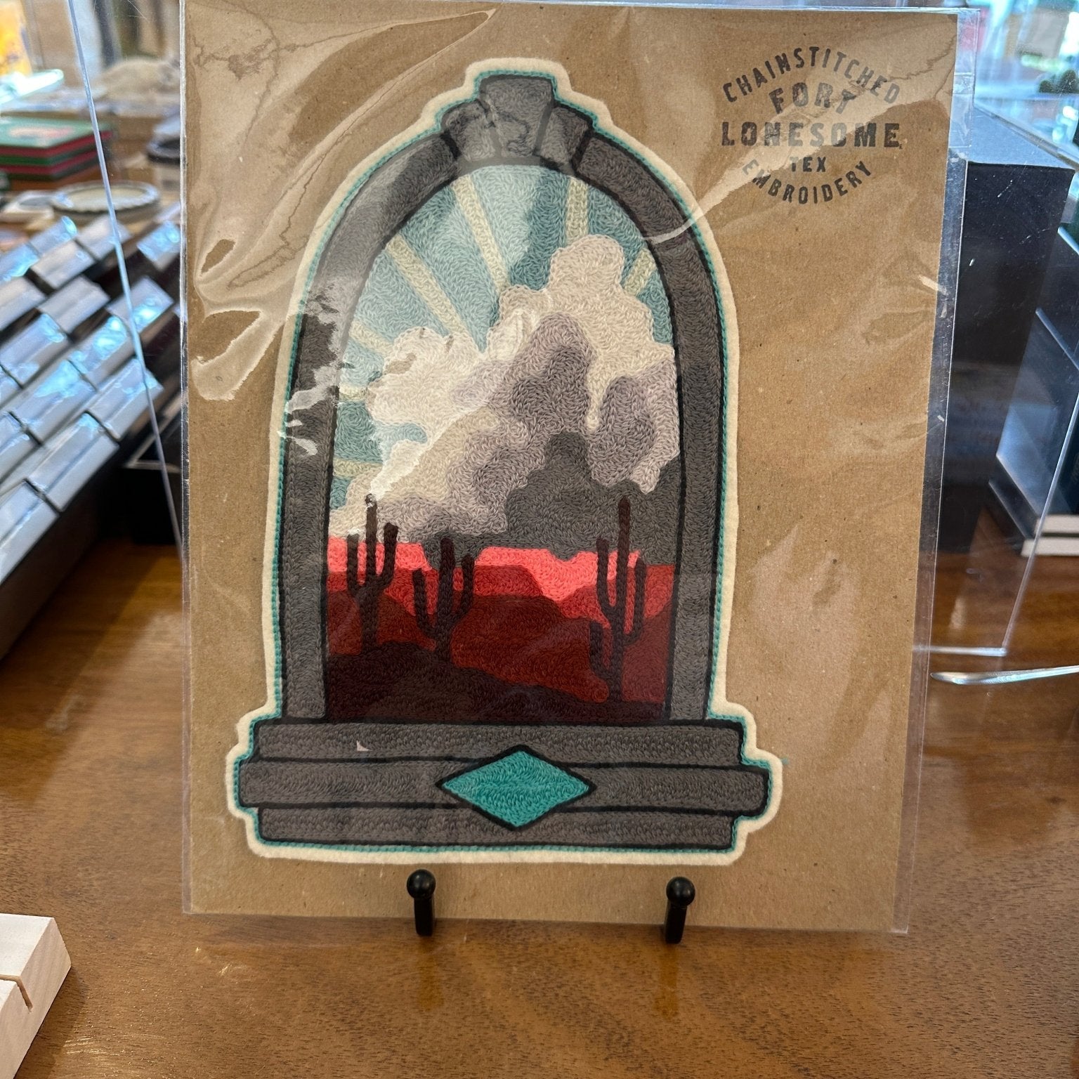 Shelter from a Storm Chain Stitched Embroidery Patch - Joy